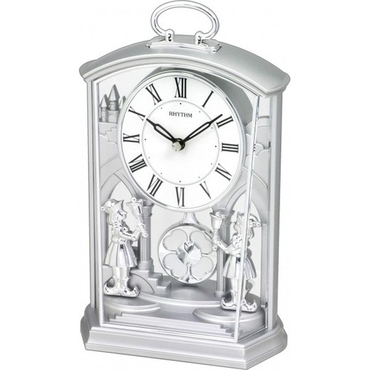 Reloj Rhythm De Sobremesa 4RP796WR19 Decorativos Plateado