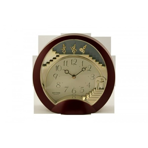 Reloj Rhythm De Sobremesa 4SG658-R09 Decorativos Escalera Dorada