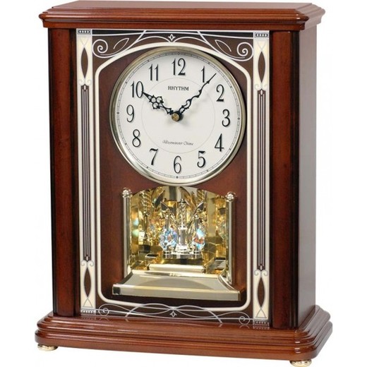 Reloj Rhythm De Sobremesa CRH226NR06 Madera Marrón Pendulo