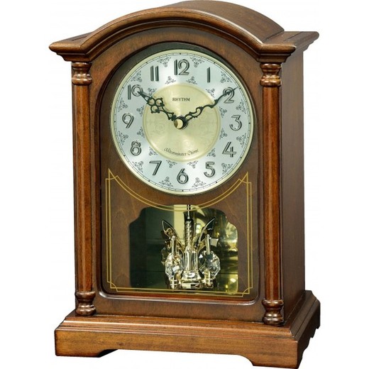 Reloj Rhythm De Sobremesa CRH250NR06 Madera Marrón Pendulo