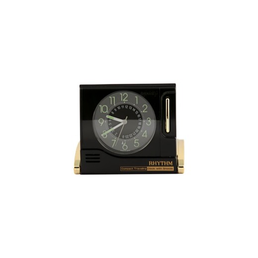 Reloj Rhythm Despertador 4GE933-R60 Beep Cuadrado Negro