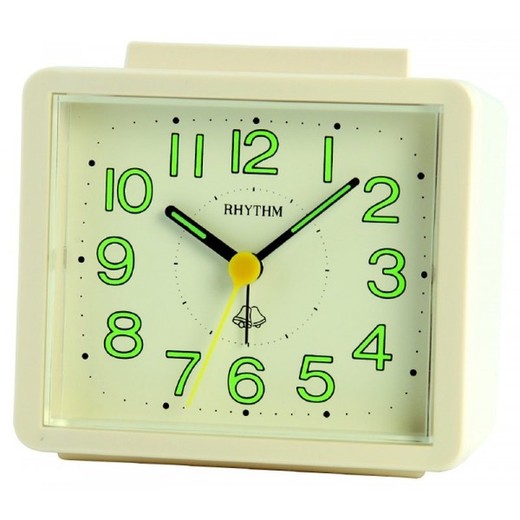 Reloj Rhythm Despertador 4RA416WR38 Despertador Campana Blanca