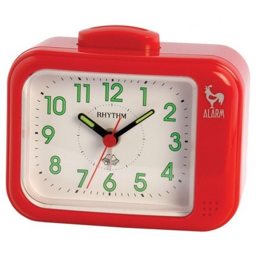 Reloj Rhythm Despertador 4RA440TA01 Despertador Campana Rojo