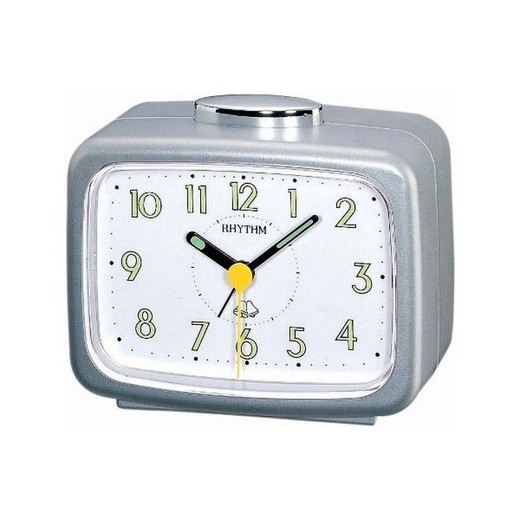 Reloj Rhythm Despertador 4RA456WR19 Campana Plateado