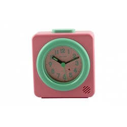 Reloj Rhythm Despertador 4RE835-R13 Beep Verde Bicolor Rosa