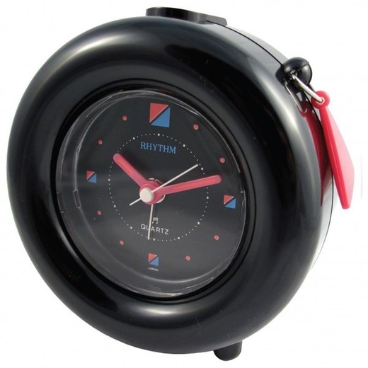 Reloj Rhythm Despertador 4RM686BR02 Beep Redondo Negro