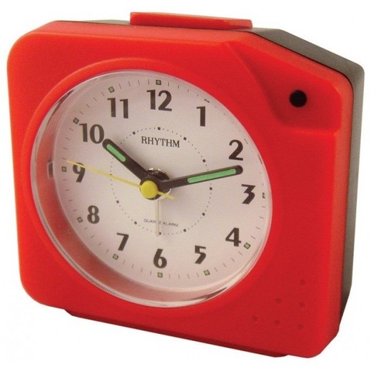 Reloj Rhythm Despertador 4SE459WR01 Beep Rojo Bicolor Negro