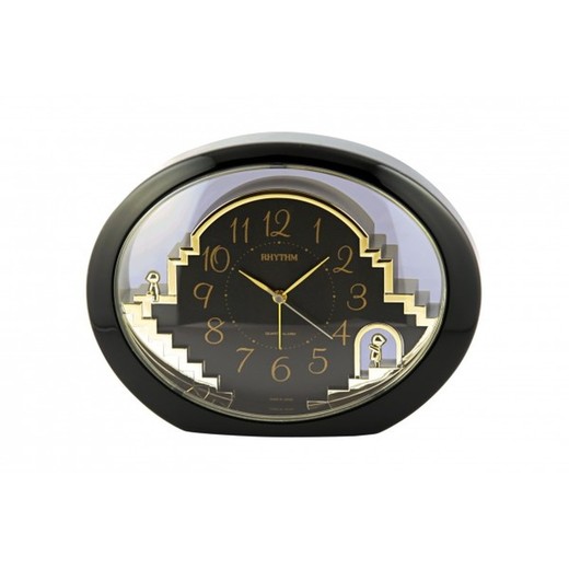 Reloj Rhythm Despertador 4SE912-R02 Beep Negro