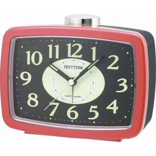 Reloj Rhythm Despertador CRA630NR01 Campana Roja