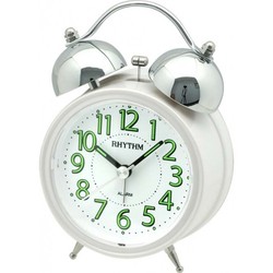 Reloj Rhythm Despertador CRA843NR03 Campana Blanco