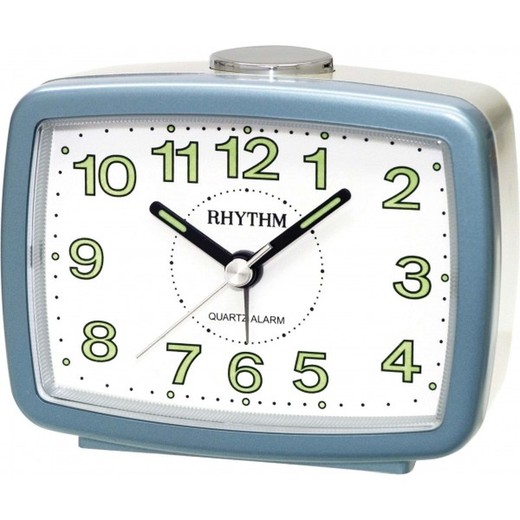 Reloj Rhythm Despertador CRE222NR04  Beep Azul