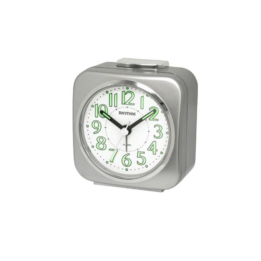 Reloj Rhythm Despertador CRE233NR19 Beep Gris