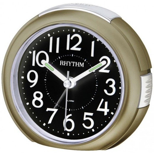 Reloj Rhythm Despertador CRE858NR06 Beep Verde Oliva