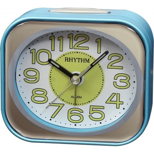 Reloj Rhythm Despertador CRE876NR04 Beep Azul Bicolor Beige