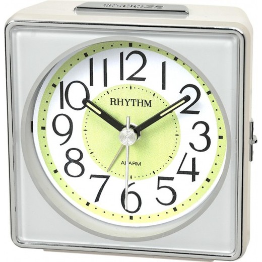 Reloj Rhythm Despertador CRE884NR03 Beep Gris Bicolor Beige