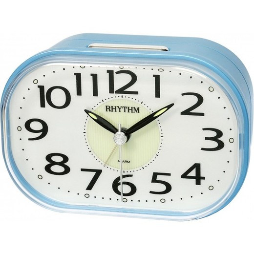 Reloj Rhythm Despertador CRE887NR04 Beep Azul