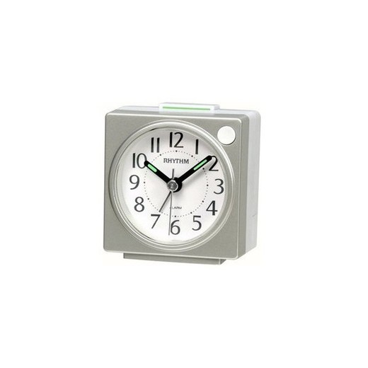 Reloj Rhythm Despertador CRE893NR04 Beep Azul Bicolor Gris