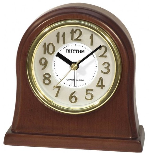 Reloj Rhythm Despertador CRE943NR06 Sobremesa Madera