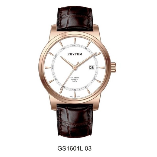 Reloj Rhythm Hombre GS1601L03 Piel Marrón