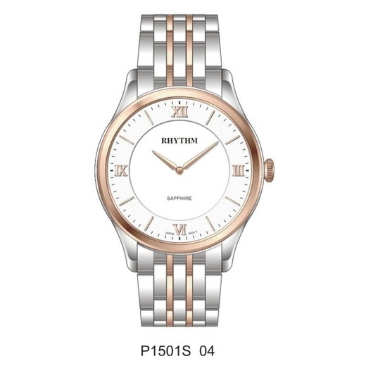 Reloj Rhythm Hombre P1501S04 Acero Bicolor Rosa