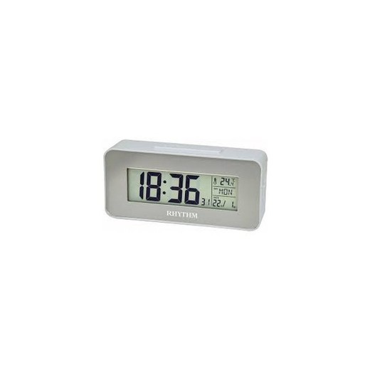 Reloj Rhythm LCD LCT086NR03 Despertador Gris