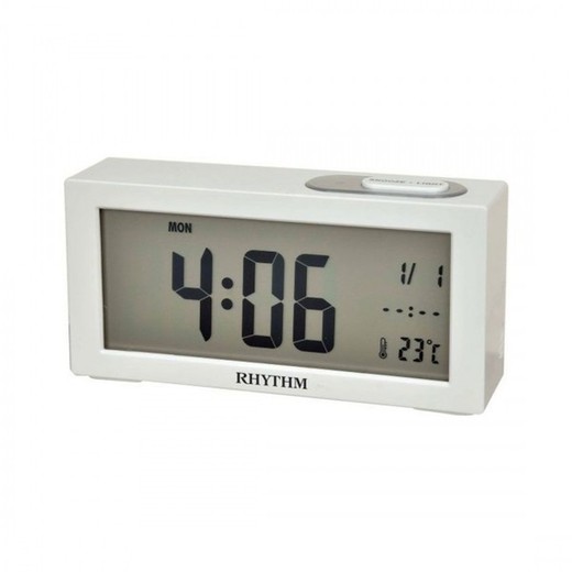 Reloj Rhythm LCD LCT092NR03 Despertador Gris