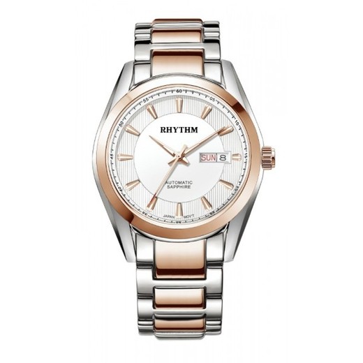 Reloj Rhythm Mujer A1403S04 Acero Bicolor Rosa