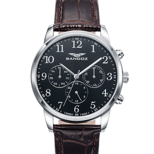 Sandoz Men's Watch 81441-55 Brown Leather