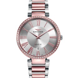 Γυναικείο ρολόι Sandoz 81364-83 Bicolor Steel Pink