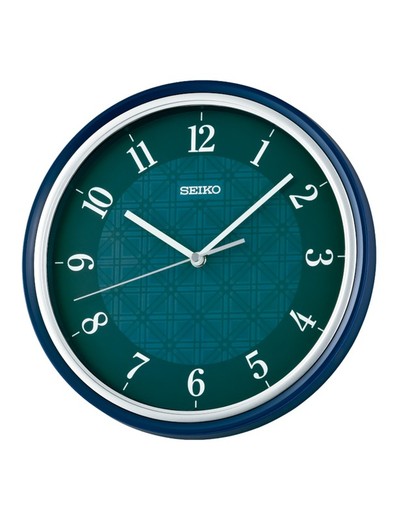 Reloj Seiko Clocks De Pared QHA016L Redondo Azul