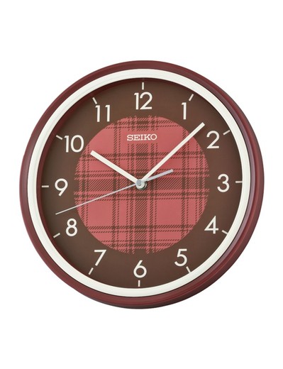 Reloj Seiko Clocks De Pared QHA016R Redondo Rojo