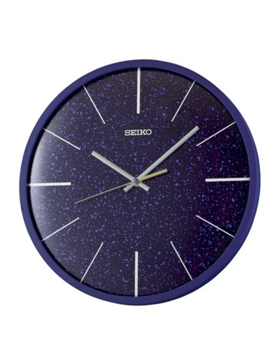 Reloj Seiko Clocks De Pared QXA828A Redondo Azul