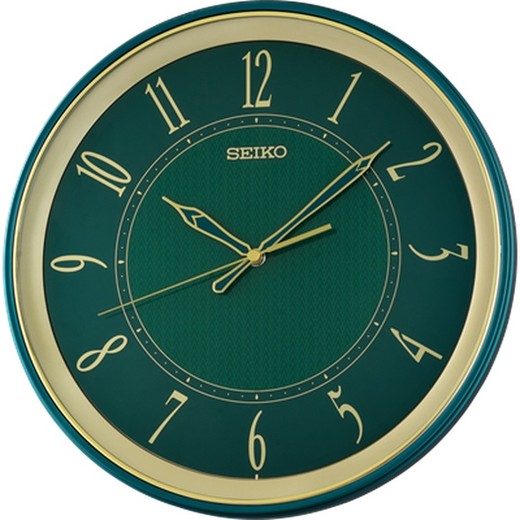 Reloj Seiko Clocks De Pared QXA834M Redondo Verde