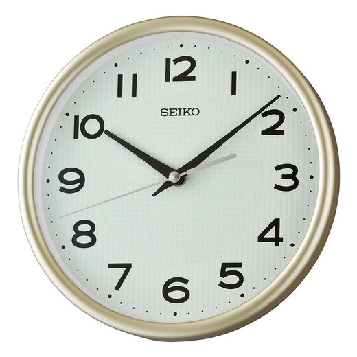 Reloj Seiko Clocks De Pared QXA836G Redondo Beige