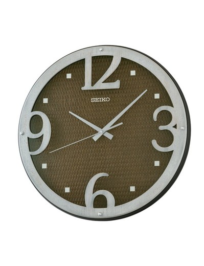 Reloj Seiko Clocks De Pared QXA841B Redondo Plateado