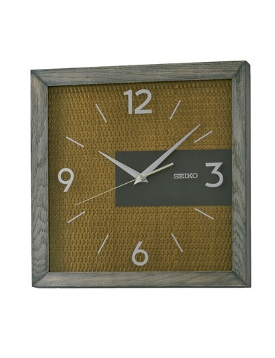 Reloj Seiko Clocks De Pared QXA845N Cuadrado Madera