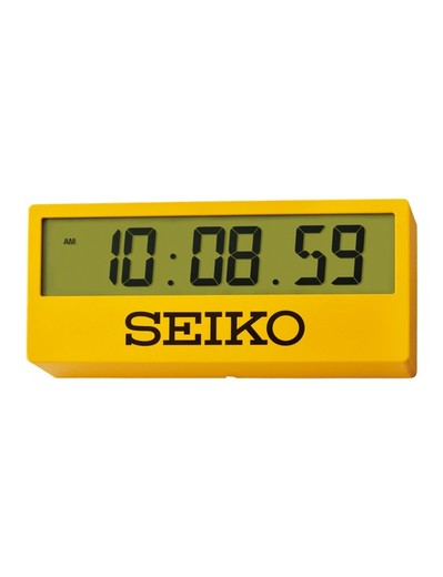 Reloj Seiko Clocks De Sobremesa QHL073Y Despertador Digital Amarillo