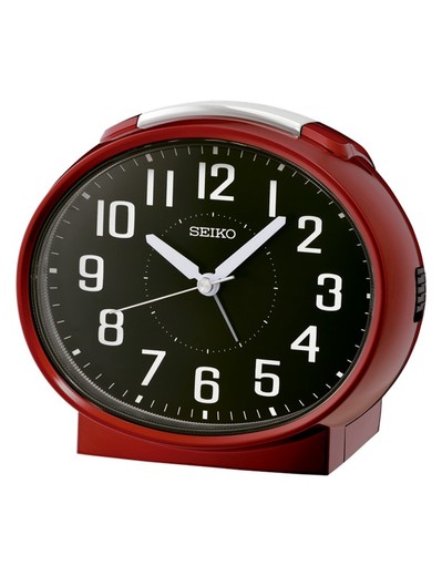 Reloj Seiko Clocks De Sobremesa QHK059R Despertador Rojo