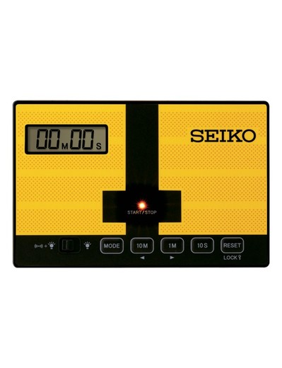 Reloj Seiko Clocks De Sobremesa QHL098Y Despertador Digital Amarillo