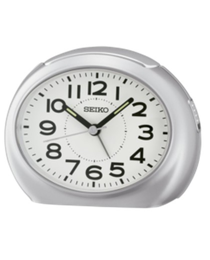 Seiko Clocks QHE193S Silver Alarm Clock