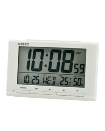 Reloj Seiko Clocks Despertador QHL090W Blanco
