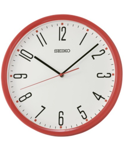 Seiko Clocks Wandklok QHA011R Rood