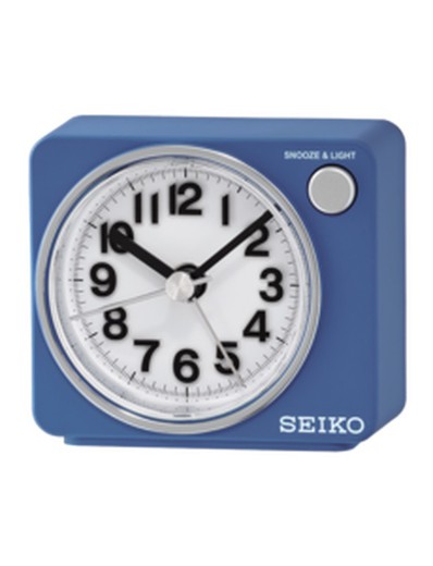 Seiko klockor QHE100L blå väckarklocka