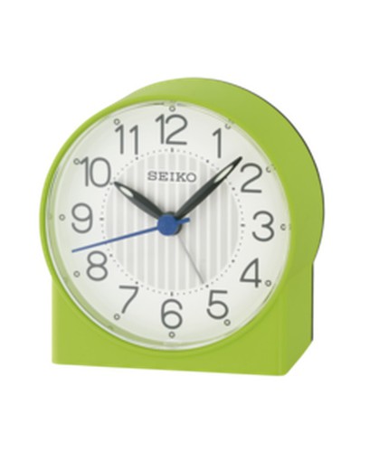 Seiko klockor QHE136M grön väckarklocka
