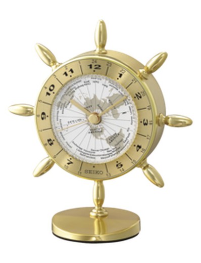 Seiko Clocks QHG107G Gold Timon Tabletop Watch