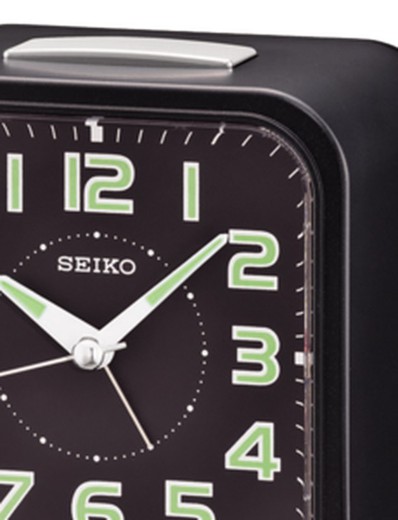 Seiko Clocks QHK025K Black Alarm Clock