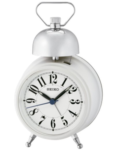 Seiko Clocks QHK055N White Alarm Clock