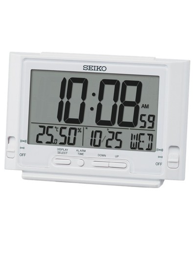 Reloj Seiko Clocks QHL095W Despertador Blanco