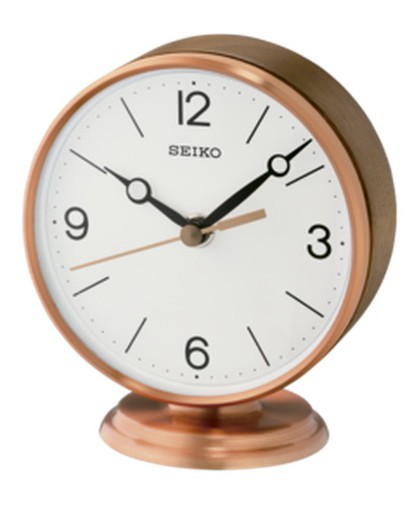 Seiko Clocks QXG150P Pink Brown Desktop Watch