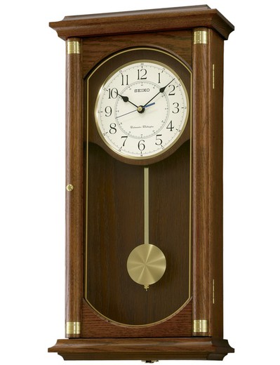 Seiko Clocks QXH039B Wall Clock Carrillon Brown